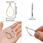 60pcs Open Bezels for Resin,Open Frame Pendant Teardrop Hollow Frame Pendants Open Back Frame Pendant for Pressed Flower,Earrings,Bracelet,DIY Crafts(K Gold,White K) - color: K Gold,White K;Teardrop