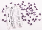 Czech 50-Piece Glass Beads, 6x9mm, Teardrop Silk Dirty Lavender Violet (24010) - color: Silk Lavender