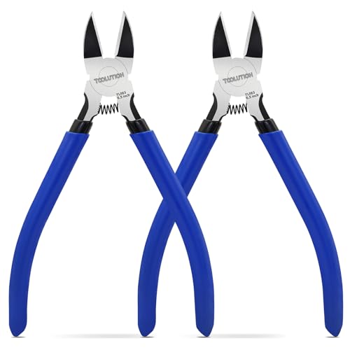 Wire Cutters for Artificial Flowers - 2 Pack Wire Snips 6" Side Cutting Pliers Spring Loaded - Floral Wire Cutter for Jewelry Making Crafting - Small Diagonal Cutters Dikes Set - size: 2 Pack