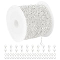 YOUBEIYEE 32.8 Feet Silver Chain for Jewelry Making Silver Plated Brass Link Chain Women Necklace Bracelet DIY Jewelry Chain Roll - color: 1:1 Lip
