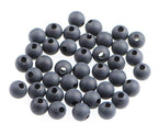 AD Beads Natural Gemstone 8mm Round Loose Beads Big Hole 2.5mm Sized 40pcs (Matte Black Onyx) - color: Matte Black Onyx