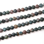 10mm Natural Indian Agate Stone Beads Heart Shape DIY Loose Gemstone Energy Healing Crystal Charms for Jewelry Making Handmade - color: Indian Agate