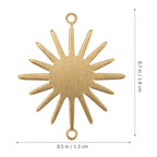 EXCEART Sunflower Pendant Charm 20 Pcs 0.70X0.51 Inch Stainless Steel Diy Jewelry Making Accessories for Bracelets Earrings Craft Supplies