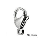 40 Piece Grade A 304 Stainless Steel Lobster Clasps Claw Clasps for Bracelet Necklace Jewelry Making Findings (9x15mm-8883) - size: 9x15mm