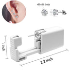 4 Pack Ear Piercing Gun Kit, Disposable Ear Piercing Gun with Silver Earring Studs Safety Ear Piercing Gun Kit Tool - size: 4mm