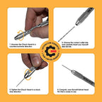 Gyros Pin Vise Hand Drill with Swivel Head and Mini Twist Drill Bit Set #50-60 11 Piece Micro Drill Bit Set - Professional Bundle for Jewelry Making, Hobby, Crafts and DIY