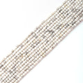 Faceted Natural Howlite 2-3mm Cube Square Loose Beads Gemstone Small Loose Beads Healing Crystal Energy Stone for DIY Jewelry Making 15" - color: Howlite