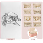 Travel Jewelry Case, Portable Jewelry Box with 6 Jewelry Bags,Travel Gift for Women Teen Girls (Pink 8 Pcs) - color: Pink 8 Pcs