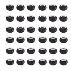 100pcs 14mm Large Hole Glass Beads Black European Beads Lampwork Loose Spacer Beads Murano Glass Beads for DIY Craft Snake Chains Bracelet Necklace Earring Making Hole: 5mm - color: Black
