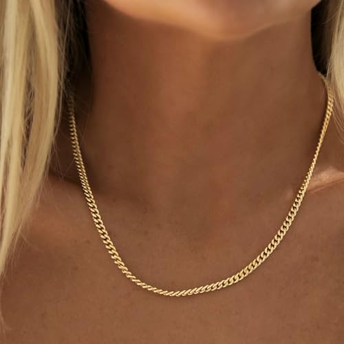Gold Layered Necklaces for Women, 14K Gold Plated Dainty Gold Chain Choker Necklace Stack, Herringbone Gold Necklaces Set - color: gold-3-Figaro
