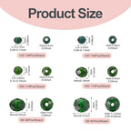6 Strands Faceted Crystal Glass Beads Strands 3/4/6/8mm Rondelle Electroplate Glass Loose Spacer Beads Pearl Luster Plated for DIY Bracelet Necklace Jewelry Making, Dark Green - color: 2/3/4/6/8mm-Dark Green