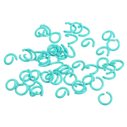 uxcell Open Jump Rings, 8mm Colorful O-Ring Connectors for DIY Crafts Jewelry Making, Carbon Steel, Mint, 200Pcs - color: Mint, size: 8mm