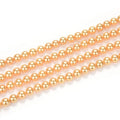 95pcs Adabele AAA Grade 4mm Small Natural Shell Pearl Loose Round Beads Freshwater Mother of Pearl Nacre 15 inch (Golden Yellow) for DIY Craft Jewelry Making SP4-8 - color: Golden Yellow, size: 4mm (0.16 inch)