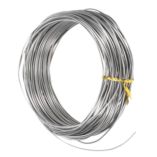M METERXITY 17 Gauge Stainless Steel Craft Wire, 1.2mm 65.6 ft Bendable Floral Snare Wire for Jewelry Making/Sculpting/Armature Crafting/Floral Bonsai/DIY Crafts - size: 17 Gauge x 65.6 ft