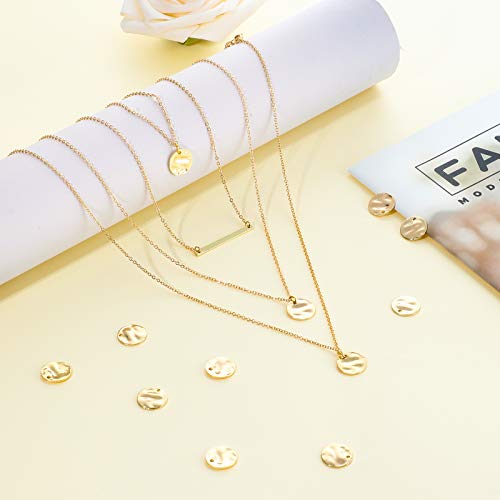 100 Pieces Gold Coin Charms for Jewelry Making, 13mm Gold Stamping Blanks Round Flat Coins Charms for Disc Earring Necklace Bracelet DIY Craft Supplies