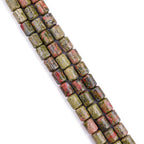 BEADIA Natural Unakite Cylinder Stone Loose Semi Gemstone Beads for Jewelry Making 10mmx14mm 38cm - color: Unakite, size: 10mm x 14mm