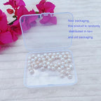 50 Pcs 8-9mm No-Holes Fresh Water Pearls Beads AAA for Jewelry Making Real Freshwater Cultured Pearls Oval Pearl Beads Jewelry Production, Handicraft Production, for Manza - color: White 8-9mm without holes.