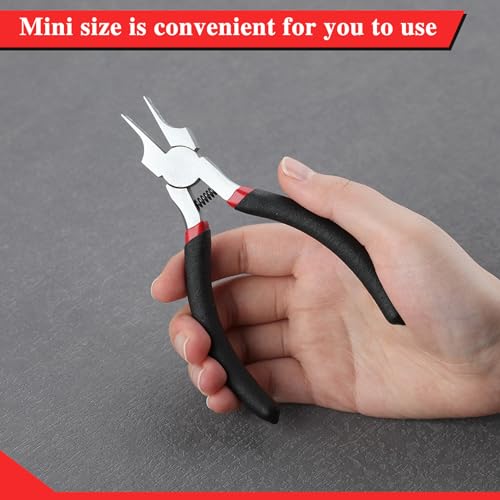 5 Inches Flat Nose Pliers for Jewelry Making Smooth Jaw Pliers, 1mm Ultra Thin Duckbill Pliers Precision Jewelry Pliers Mini Jewelry Making Tool for Wire Bending Straightening Ring Opening