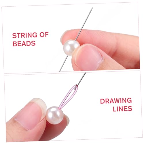 10Pcs Beading Needles Set for Jewelry Making Stainless Steel Bead Threaders for DIY Crafting Portable Beads Threading Tools for Home Use