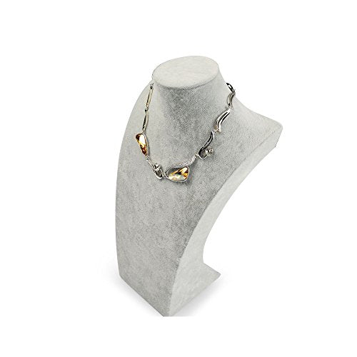 Oirlv Velvet 3-Dimensional Jewelry Stand Necklace Pendant Chain Jewelry Bust Display Holder (H15.16) - size: H15.16"
