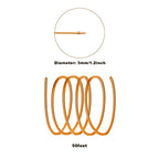 3mm Aluminum Craft Wire, 50 Feet 9 Gauge Bendable Anodized Metal Wire for Sculpting, Jewelry Making, Armature Making, Wire Weaving and Wrapping - size: 3mm, style: Gold