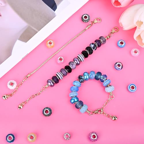 16 Pcs Snake Chain Charm Bracelet Adjustable Bangle Bracelets with Heart Lobster Clasp Extender Adjustable DIY Bracelet Chain for Women DIY Jewelry Making Supplies 7.87"(Gold) - color: gold