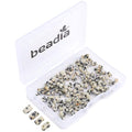 Beadia Natural Dalmatian Stone Tila Beads 5x2mm Rectangle 2-Hole Spacer Beads for DIY Bracelet Earring Making 15"/Strand - color: Dalmatian Stone, size: 5x2mm