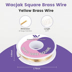 Square Brass Wire 20ga, 30ft – Versatile Raw Brass for Metalworking & Jewelry - color: 20 Gauge(0.8x0.8mm)