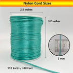 2 mm 330 Feet Satin Nylon Cord String for Jewelry Making Bracelet Necklaces Beading Thread Rattail Macrame Kumihimo Chinese Knot Craft - size: Teal