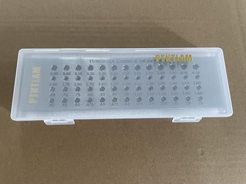 Jewelry Wire Drawplate Carbide Steel Round Draw Plate for Jewelry Wire Making (0.26-4.1mm, 52 Holes) - size: 0.26-4.1mm, 52 Holes