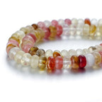 5x8mm Natural Beads Rondelle Spacer Loose Beads for Jewelry Making DIY Crafts Design Handcraft Making 1 Strand 15.5"(Watermelon Quartz) - color: Watermelon Quartz
