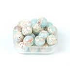 100Pcs Natural Stone 6mm Azure Imperial Jasper Round Loose Gemstone Energy Healing Beads Hole Size 1mm DIY Smooth Beads for Bracelet Necklace Earrings Jewelry Making - color: Azure Imperial Jasper, size: 6mm