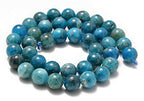 AD Beads Natural Gemstone Smooth Round Loose Beads 15“ 6mm 8mm 10mm (8mm, Apatite) - color: Apatite, size: 8mm