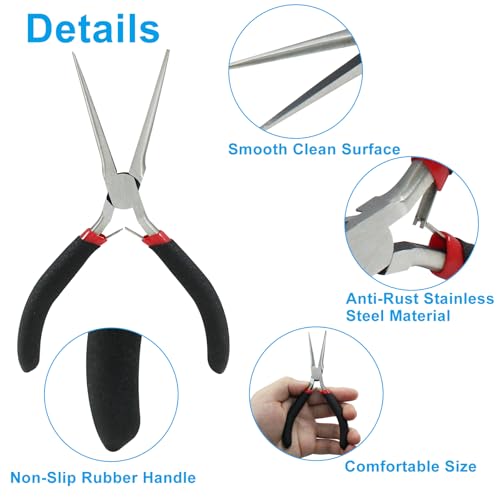 14.5cm/5.7" Extra Long Needle Nose Pliers, Precision Wire Plier Repair Tool, Flush Cutting Pliers, Stripper Hand Jewellery Making Tool - style: Long Needle Nose Pliers