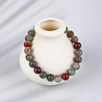 LPBeads Handmade Natural Gemstone Stretch Elastic Bracelet Healing Crystal Round Stone Beads Jewelry Gifts for Women Men - color: African Bloodstone, size: 8mm