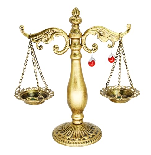 Owlgift Jewelry Stand Necklace Holder, Metal Jewelry Display Holder, Earrings and Bracelet Storage Organizer, Bronze Color Libra Design for Bangles, Necklaces, Bracelets, Rings, Earrings and Watch - color: S-Bronze
