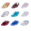 Lot 90pcs Glass Teardrop Beads - LONGWIN 8x18 Crystal Oval Shaped Beads Jewelry Making Supply for DIY Projects, Bracelets, Necklaces, Earrings - color: 8x18mm oval beads