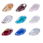 Lot 90pcs Glass Teardrop Beads - LONGWIN 8x18 Crystal Oval Shaped Beads Jewelry Making Supply for DIY Projects, Bracelets, Necklaces, Earrings - color: 8x18mm oval beads