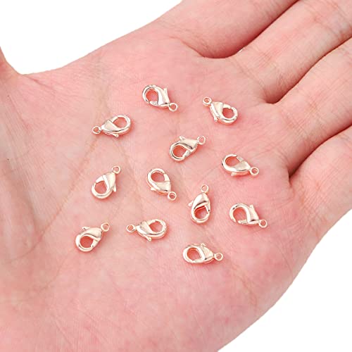 BEADIA Rose Gold Plated Lobster Clasps Non Tarnish 10mm 20pcs for Jewelry Making Findings - color: Lobster Clasps Rose Gold, size: 10mm