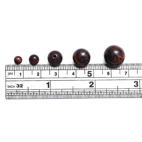 BEADIA Natural Red Tiger Eye Stone Round Loose Semi Gemstone Beads for Jewelry Making 4MM 89PCS - color: Red Tiger Eye, size: 4mm