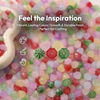 CZZZY 100g 10mm Lotus Seed Pod Acrylic Beads, Iridescent Mixed Color Loose Beads，Macaron Coloured Cute Beads,Macaron Coloured Cute Beads for DIY Jewelry Making (Mix)
