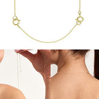 Gold Necklace Extenders,14K Gold Chain Extenders with Round Clasp, Durable Plated Solid Brass Necklace Bracelet Anklet Extension Chains(2 4 6 Inches, 3PCS) - color: B-Gold, size: 2,4,6inch