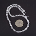 Clear Quartz 6mm Gemstone Triangle Faceted Round Loose Beads Strand 15.5" DIY Jewelry Making - color: Clear Quartz