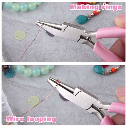 Mini Round Concave Pliers Jewelry Making Pliers Wire Bending For Making Wire Loops, Bending Wire, Wrapped Wire Loops, Eye Pins, Headpins Memory Wire Beading Jewelry Repair