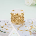 KYUNHOO 4 Meters Heart Chains for Jewelry Making Gold Plated Stainless Steel Chain Bulk on Spool for Women Make Crafts with Lobster Clasps Jump Rings - color: Heart Gold