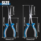 SPEEDWOX 2PCS Long Reach Needle Nose Pliers Set Long Nose Pliers & Bent Needle Nose Pliers Extra Long Pliers Tool Kit for Jewelry Making, Wire Bending and Object Gripping on Narrow Space - style: 2PCS Needle Nose Pliers