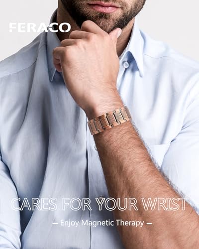 Feraco Copper Bracelet for Men 3X Strength,Magnetic Therapy Bracelet Copper Jewelry with Powerful 3800 Gauss Magnets - style: Celtic Knot