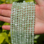 6mm Natural Stone Beads 65pcs Green Burmese Jade Polished Round Smooth Crystal Loose Gemstone Beads for Jewelry Making DIY Bracelet Necklace Earring Crafts Supplies - color: Green Burmese Jade 1 strand-65pcs