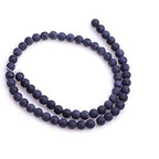 6mm Blue Sandstone Frosted Matte Unpolished Round Beads for Jewelry Making Strand 15 inch - color: Blue Sandstone, size: 6mm
