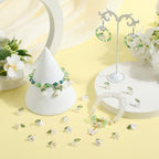 SUNNYCLUE 1 Box 120Pcs Lily Flower Charm White Lily Charms Acrylic Small Spring Floral Bell Leaves Lilies of The Valley Pendant Charm for Jewelry Making Charms Pendants Necklaces Supplies DIY Crafts - style: Chic